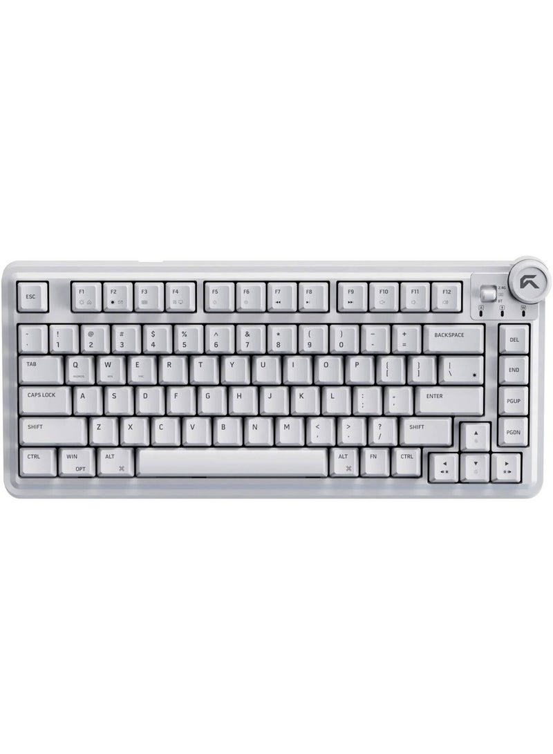 سايبيرت لوحة مفاتيح الألعاب اللاسلكية ثلاثية الأوضاع Cybeart Nighthawk 75 | TKL - أبيض - Image 1
